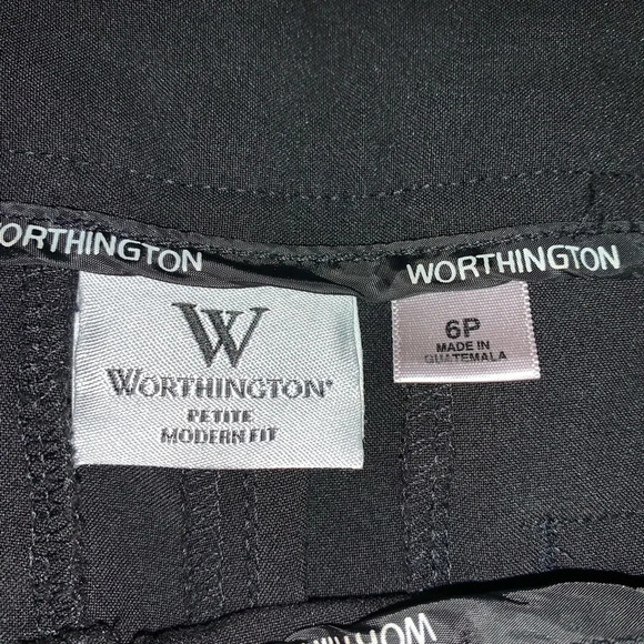 Worthington black dress pants size 6P modern fit - Picture 3 of 6